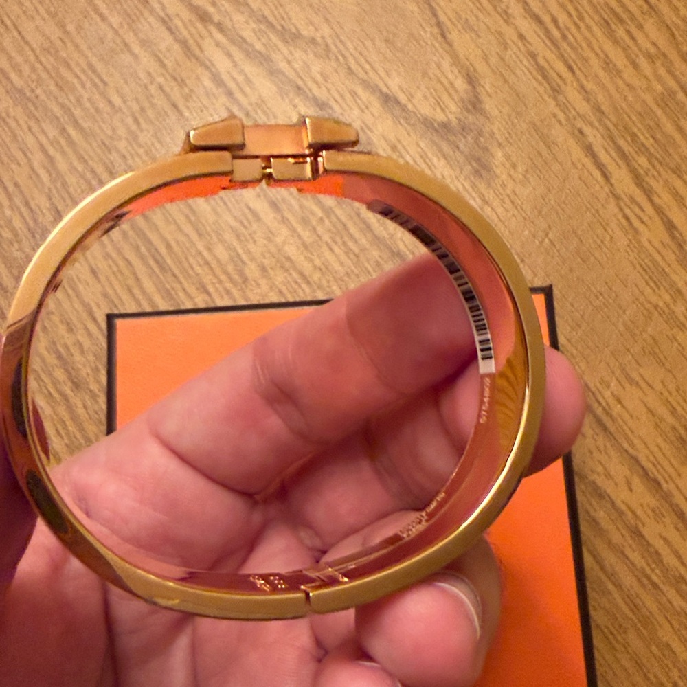 Hermes clic H in Rose Gold and purple women’s Bracelet - Picture 4 of 5